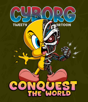 Cyborg Piolín Vector 